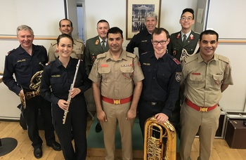 Dirigenten aus dem Oman besuchten Polizeimusik